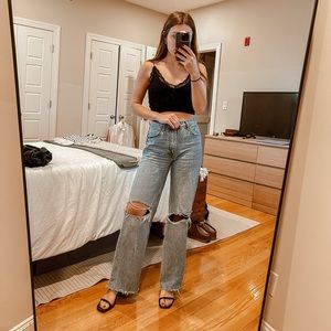 Black SHEIN lace crop top!